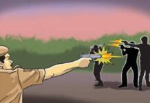 पुलिस मुठभेड़ में दो घायल,