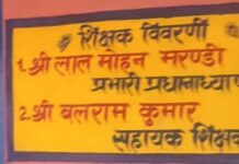 शिक्षा विभाग में नहीं हुई है सुधार शिक्षकों की मनमानी बरकरार विधालय में लटका रहा ताला।