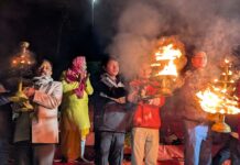 विश्व शांति की कामना को लेकर 149 वीं नारायणी गंडकी महाआरती का आयोजन।