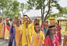 आदिवासी अंचल में गूंजा ‘जय माता दी’ का जय घोष, 151 कन्याओं की कलश यात्रा से चैत्र नवरात्र का भव्य शुभारंभ।