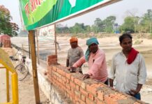 हादसों के बाद जागा प्रशासन, नहर किनारे बन रही बाउंड्री, बढ़ेगी सुरक्षा।