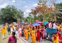 घनघोर जंगल में गूंजा राम नाम, वीटीआर के कोट माई मंदिर में 66 घंटे का अखंड संकीर्तन शुरू।