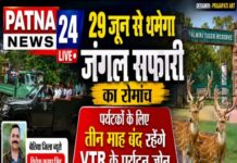 बारिश के साथ थमेगा जंगल का रोमांच, तीन माह के लिए बंद रहेगा वीटीआर पर्यटन।